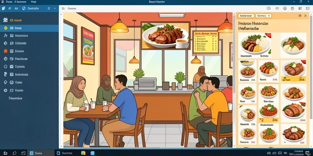 Screenshot menunjukkan tampilan antarmuka pengguna yang menarik.