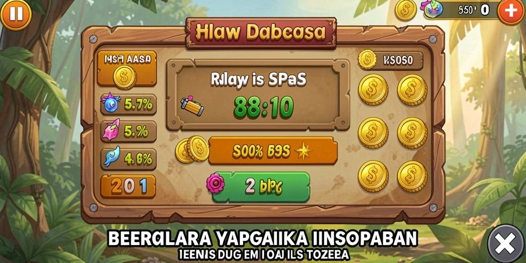 Tampilan dashboard permainan yang intuitif.